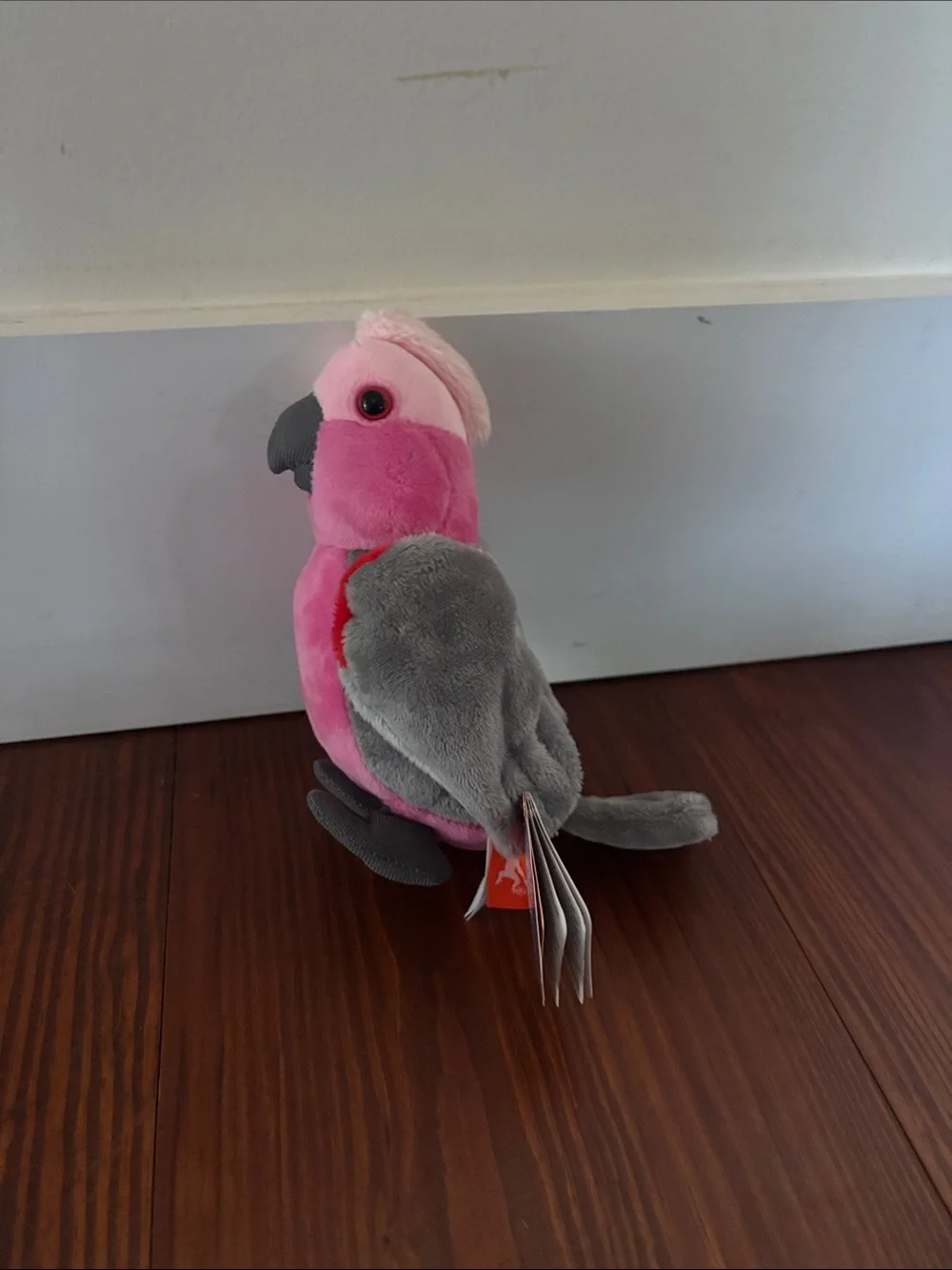 Pink & Gray Plush Cockatoo Bird Toy - Soft Pet Plush